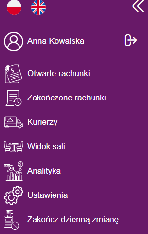Pozycja Kurierzy w menu bocznym POS