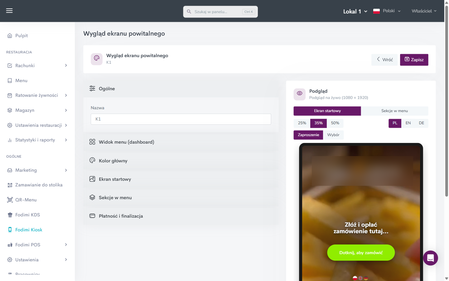kiosk wyglad